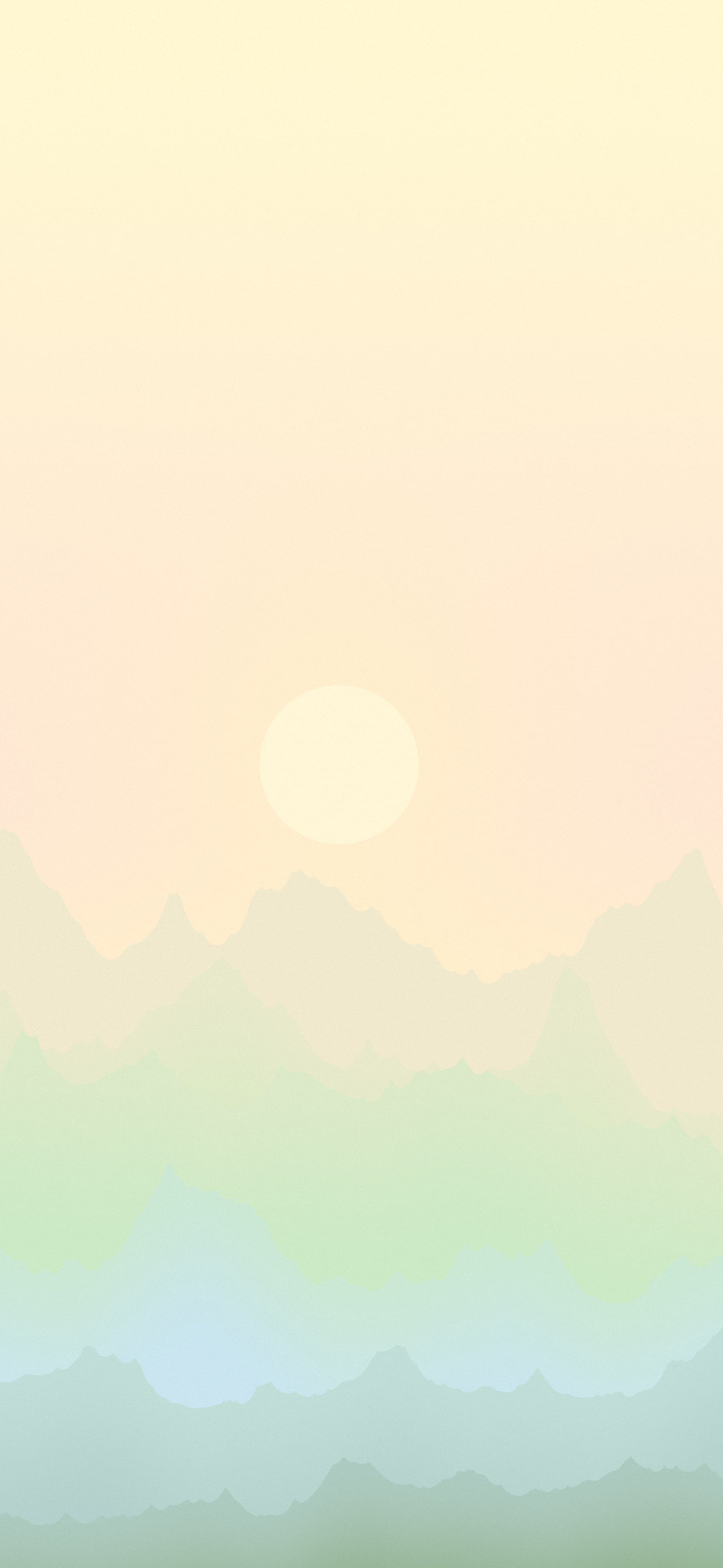Spring Pastel Minimalist Mountain Landscape wallpaper for iPhone and Android