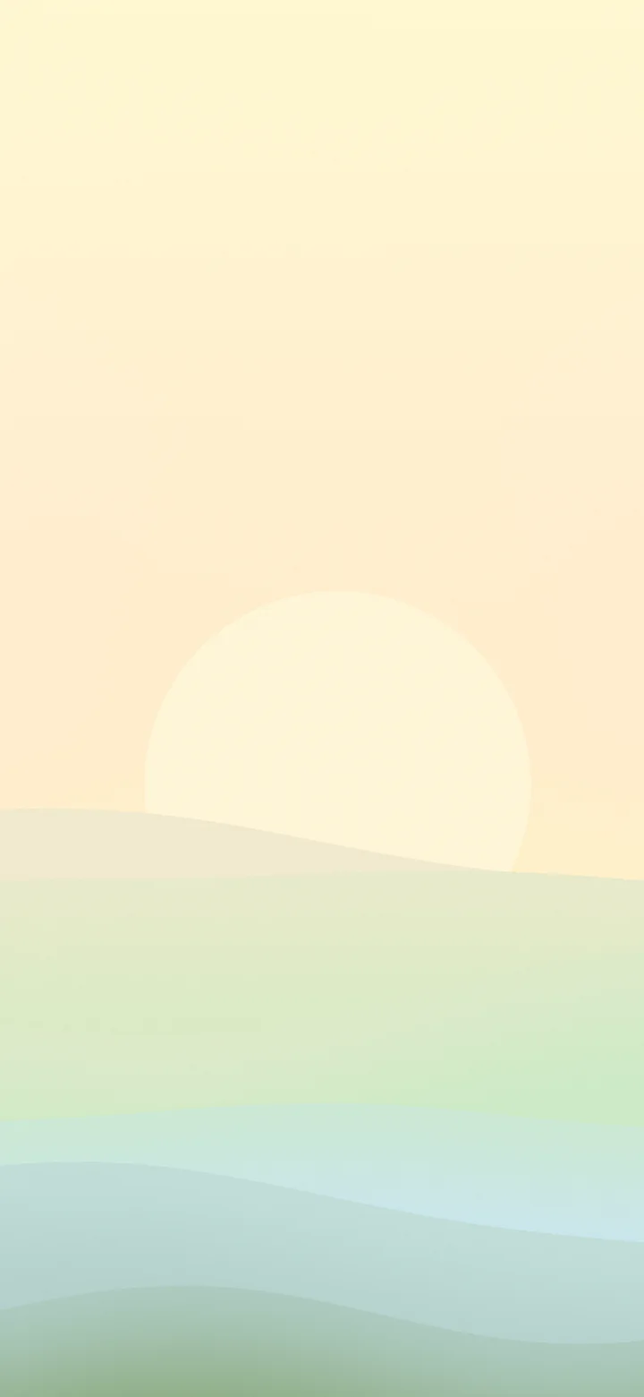 Spring Pastel Minimalist Sunset Hills wallpaper for iPhone and Android
