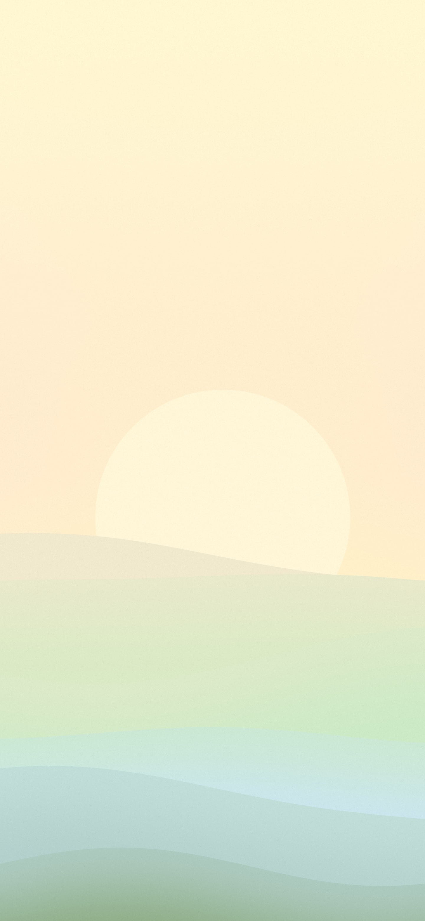 Spring Pastel Minimalist Sunset Hills wallpaper for iPhone and Android