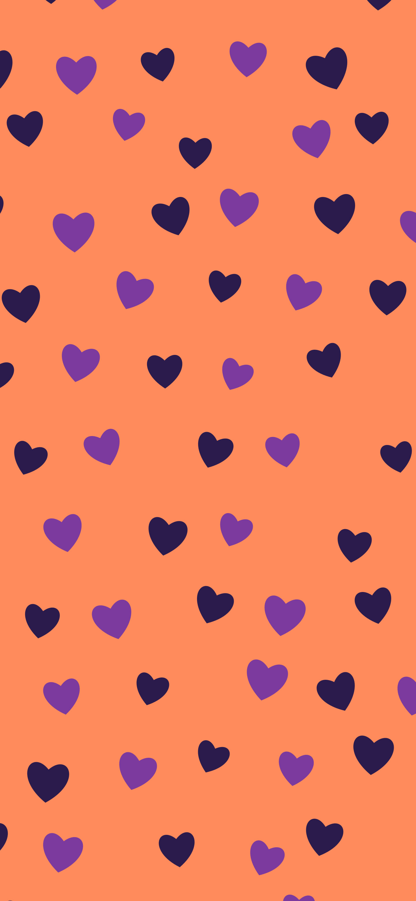 Sunset Heart Pattern wallpaper for iPhone and Android