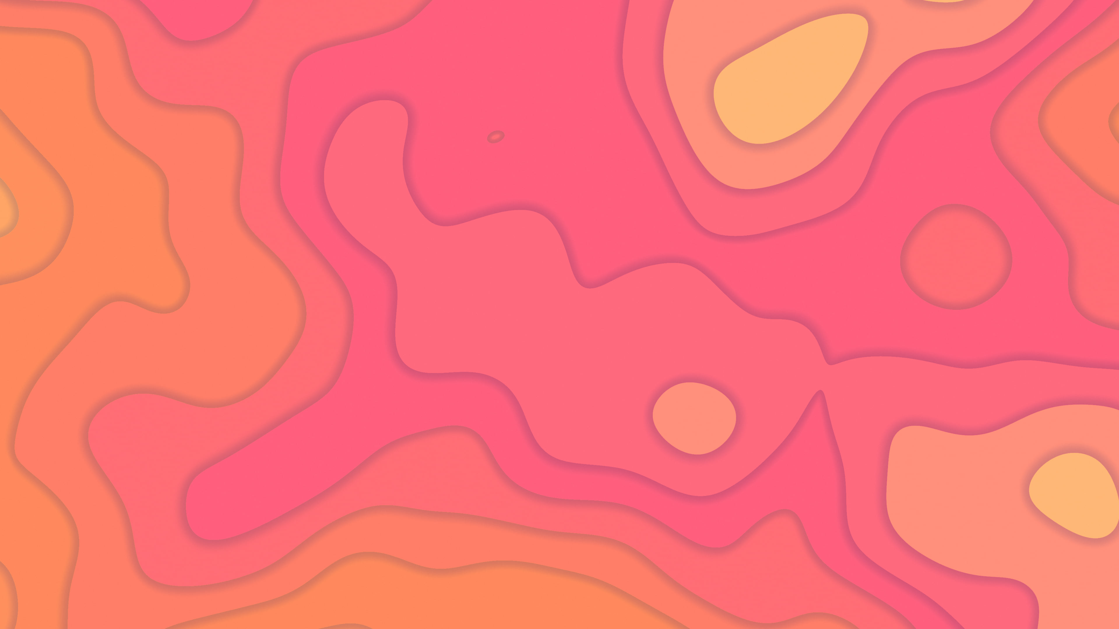 Sunset Layered Topographic desktop wallpaper in 4K
