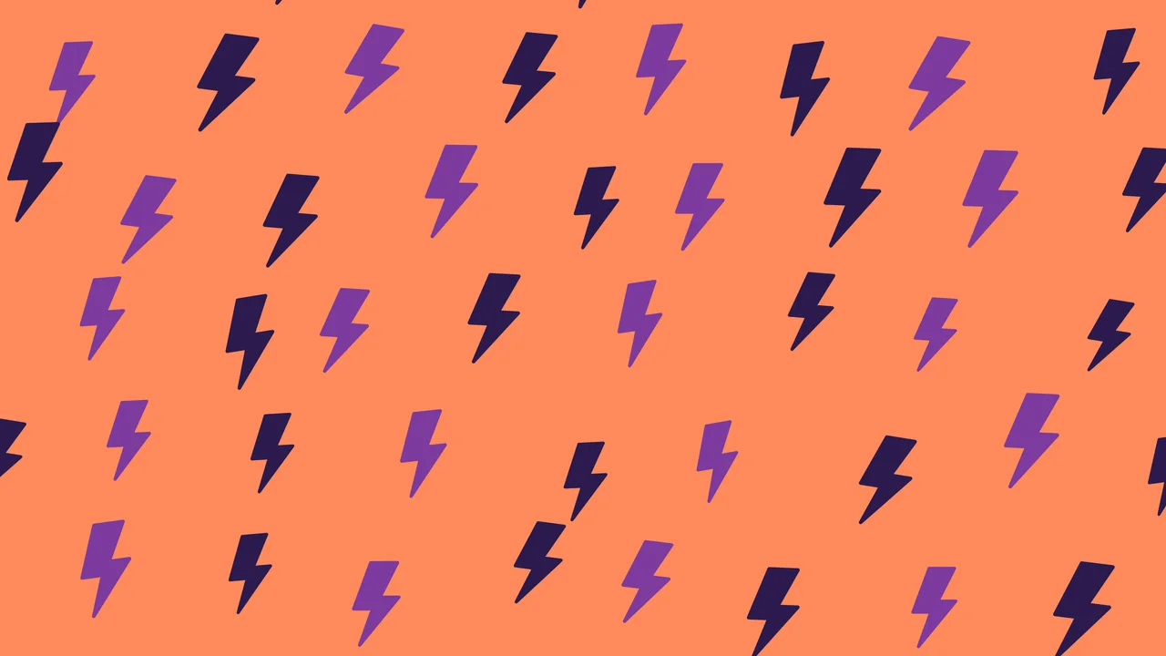 Sunset Lightning Bolt Pattern desktop wallpaper in 4K
