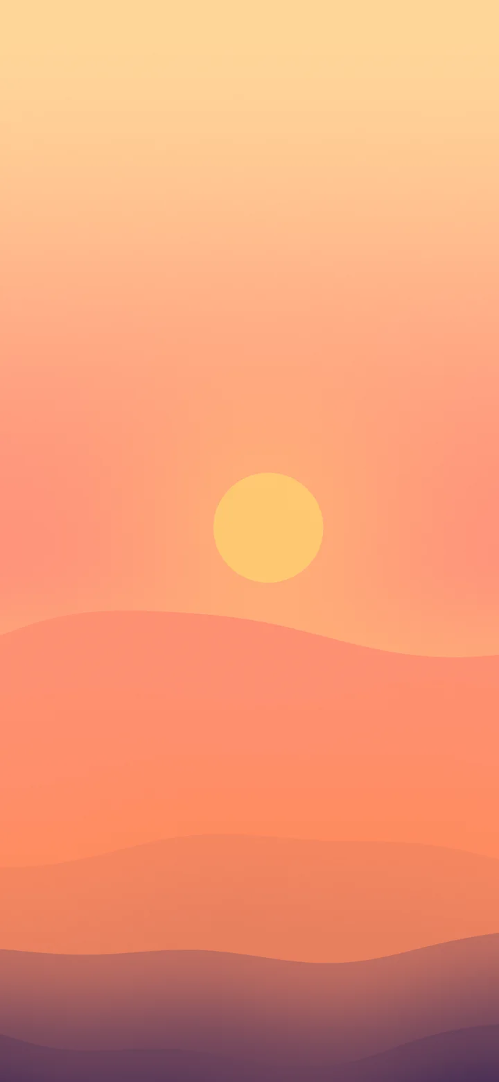 Sunset Minimalist Desert Dunes wallpaper for iPhone and Android