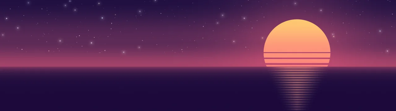 Sunset Retro Striped Sun dual monitor wallpaper, 7680 × 2160