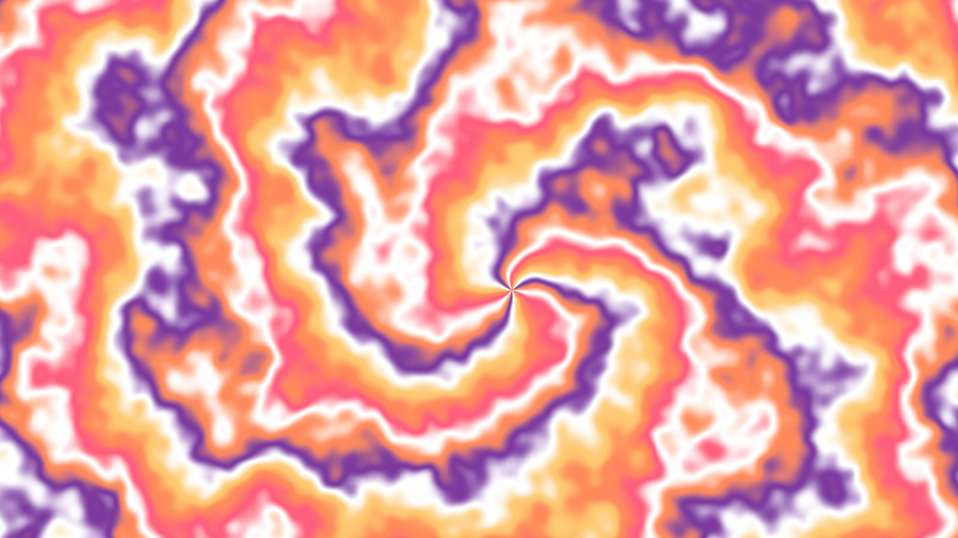 Sunset Spiral Tie Dye desktop wallpaper in 4K