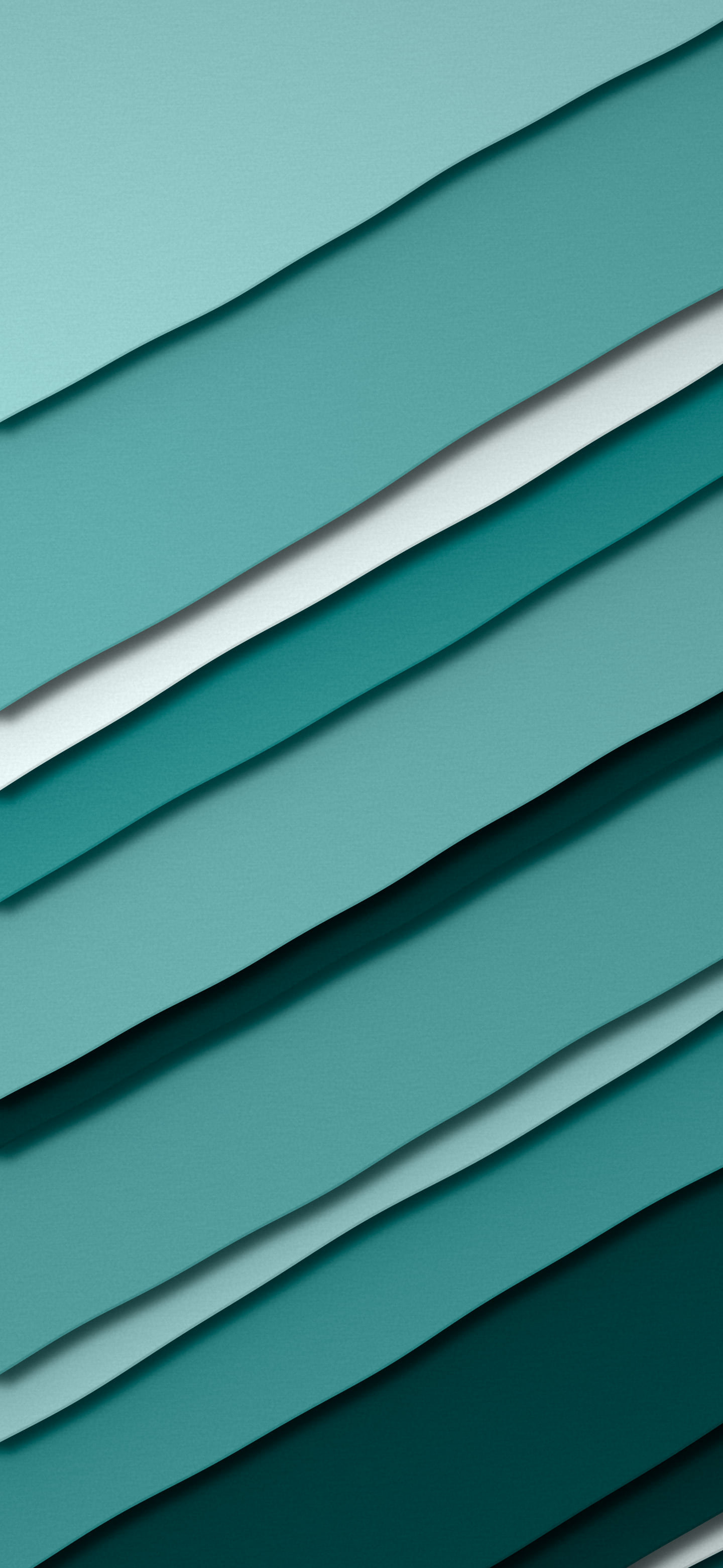 Teal 3D Paper Cut Stripes wallpaper for iPhone and Android