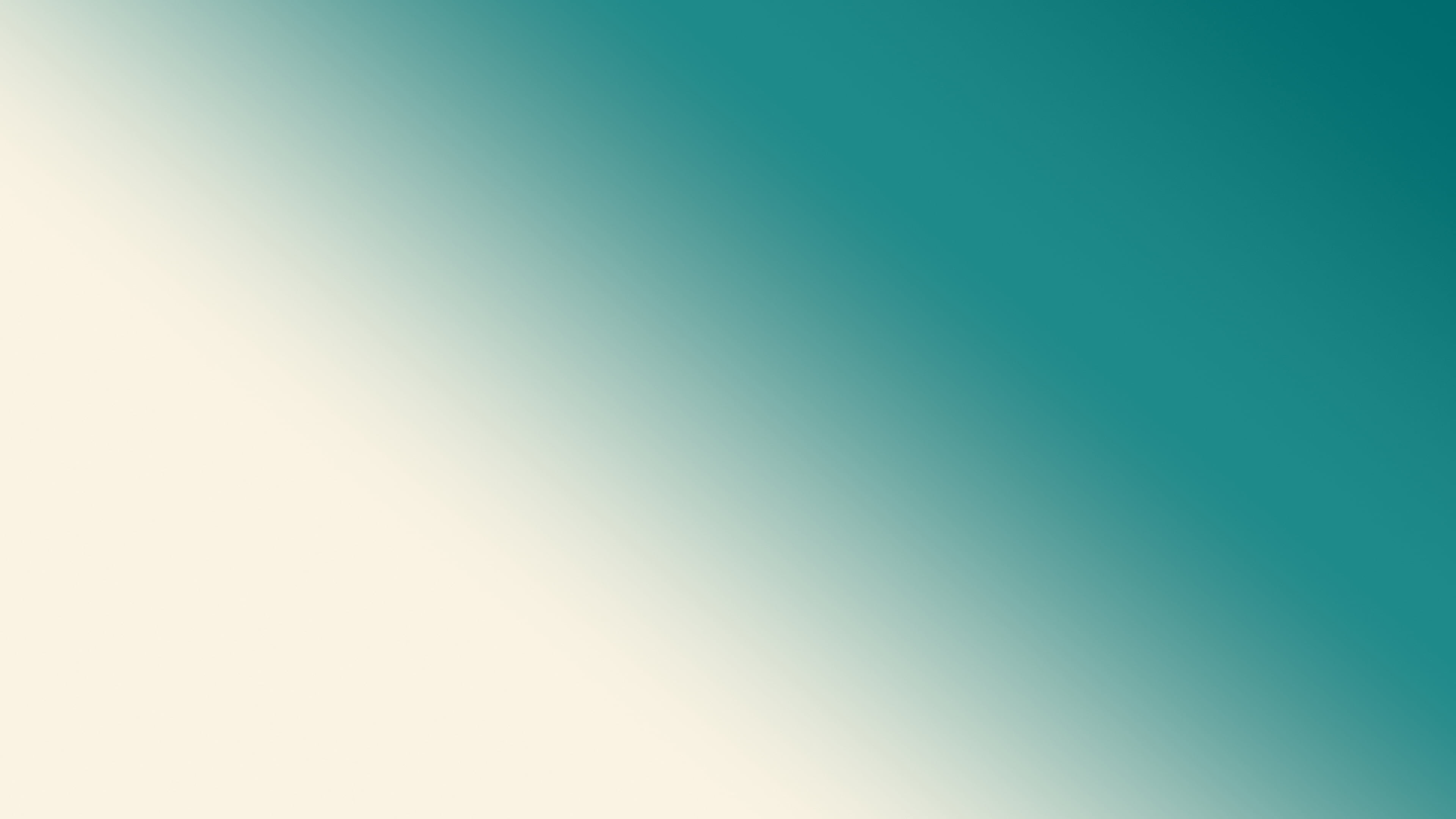 Teal and Cream Diagonal Ombre Gradient desktop wallpaper in 4K