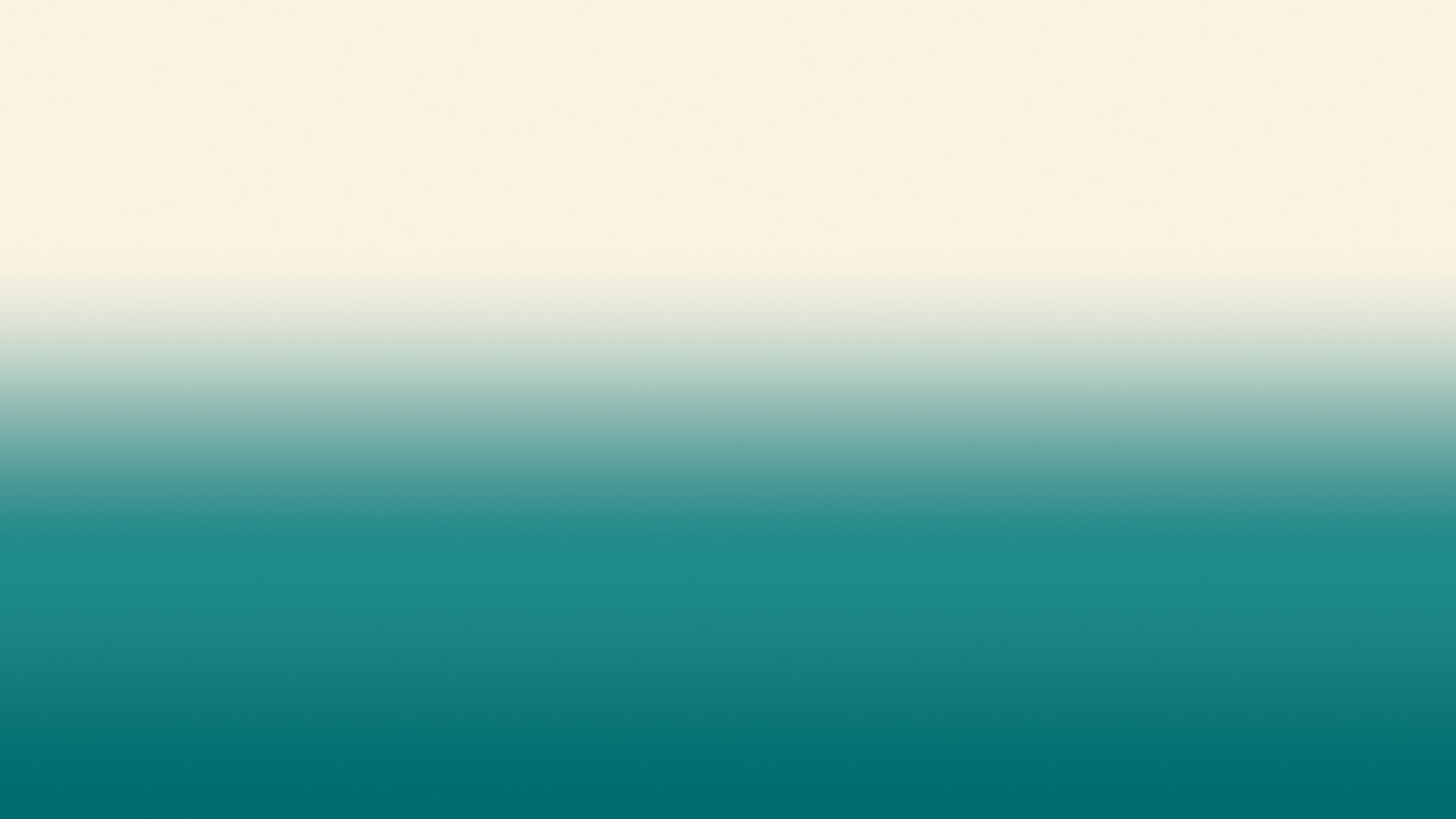 Teal and Cream Ombre Gradient desktop wallpaper in 4K