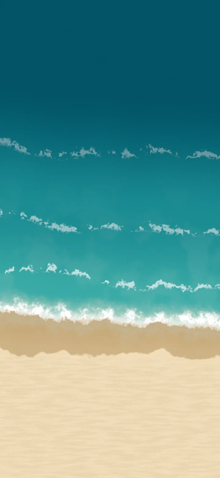 Teal Beach Shoreline wallpaper for iPhone and Android