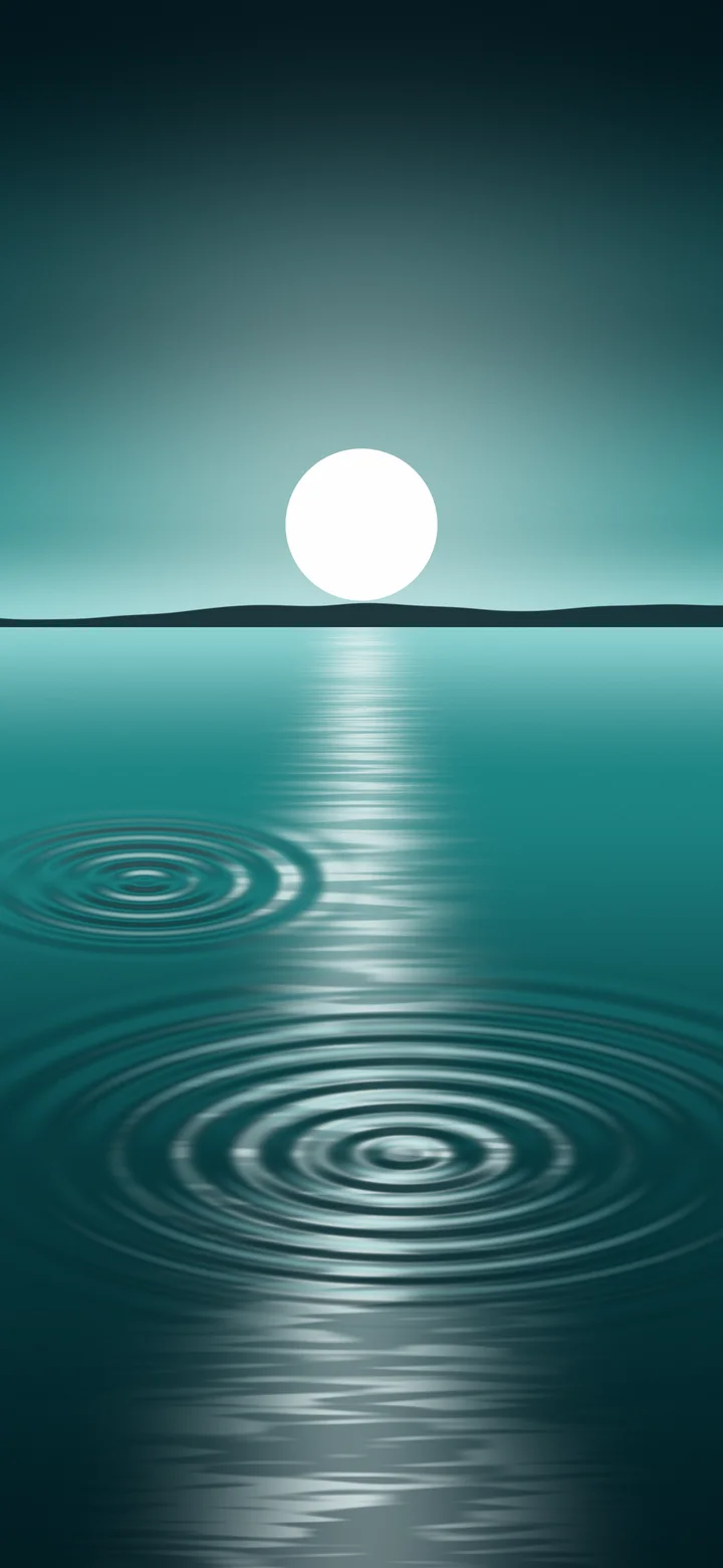 Teal Calm Water Ripples wallpaper for iPhone and Android