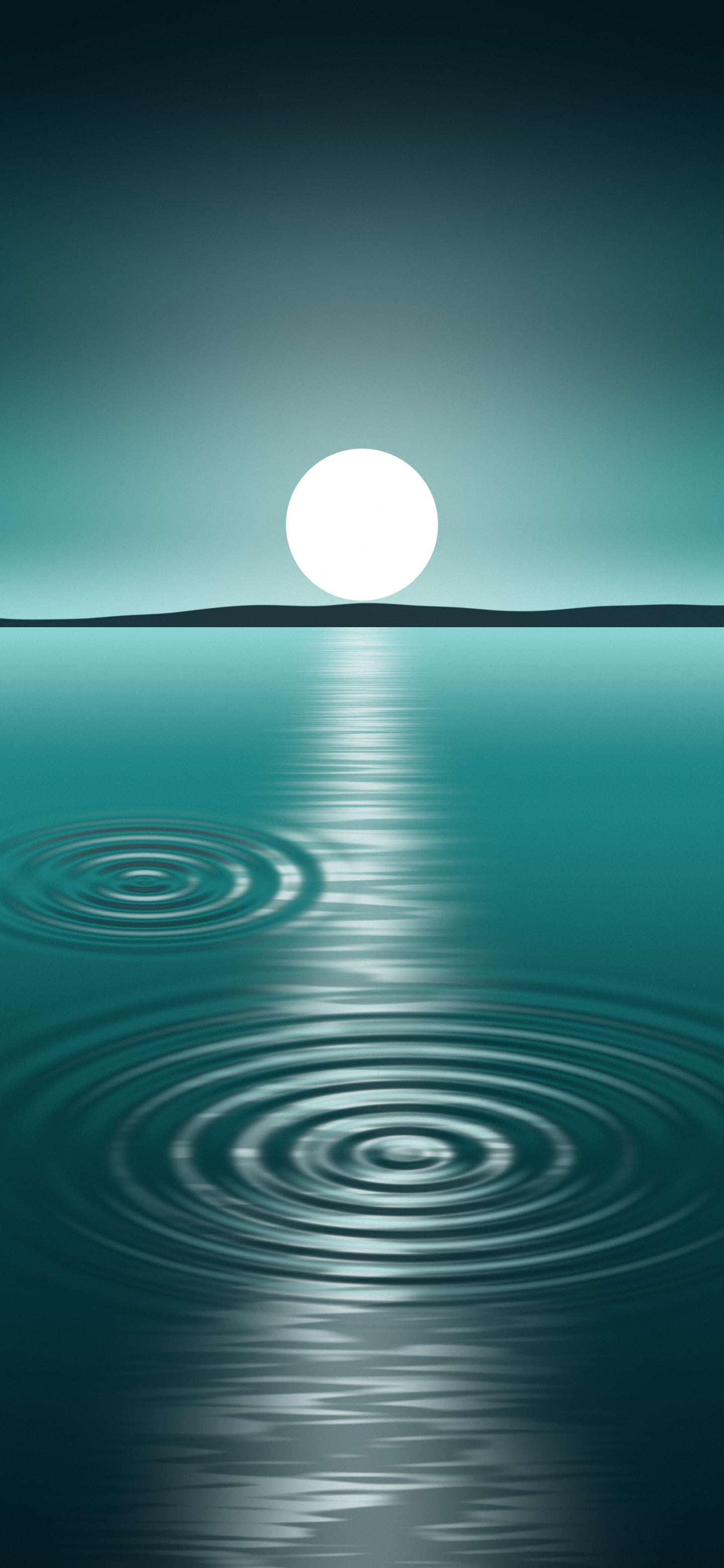 Teal Calm Water Ripples wallpaper for iPhone and Android