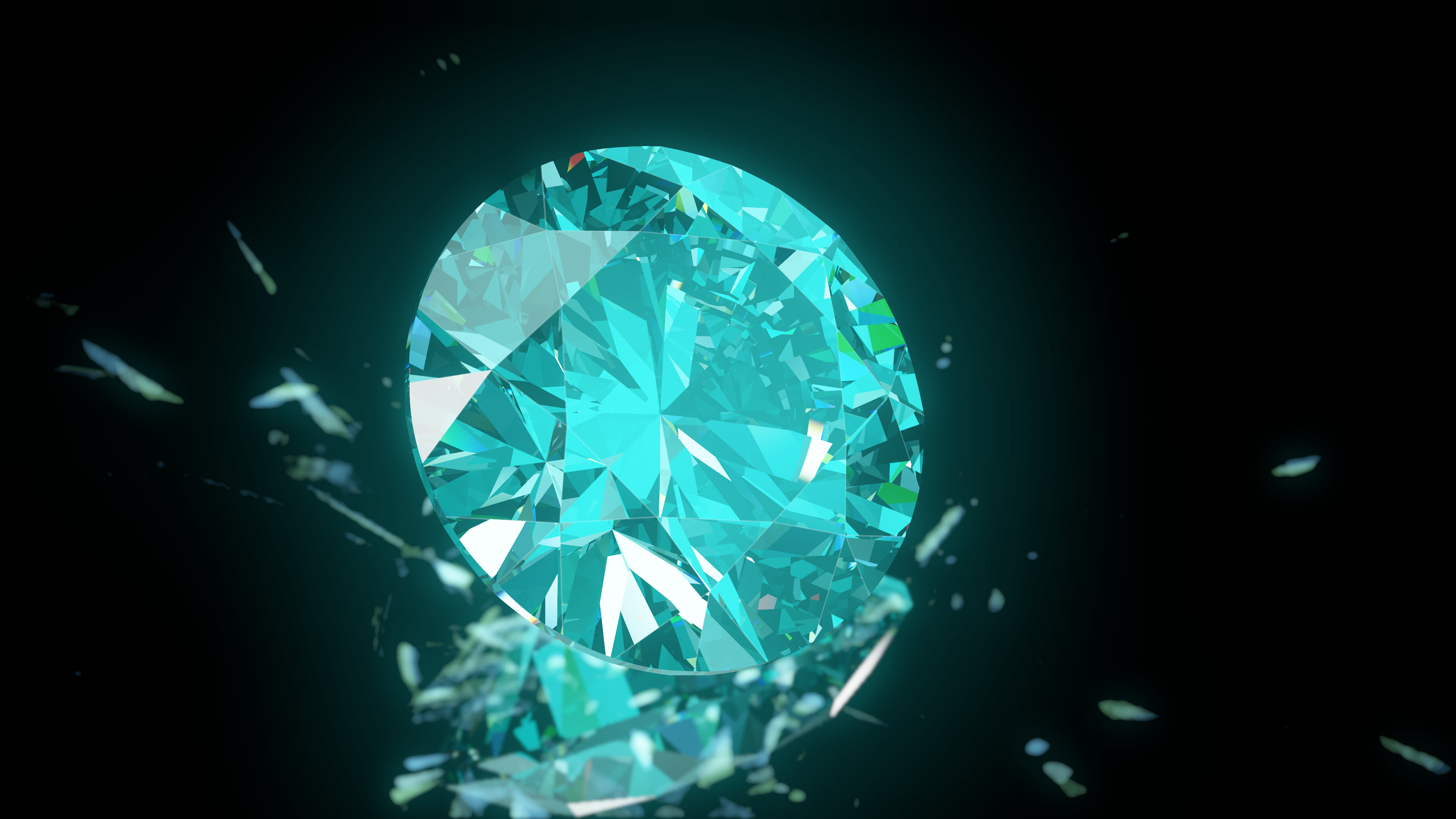 Teal Diamond desktop wallpaper in 4K