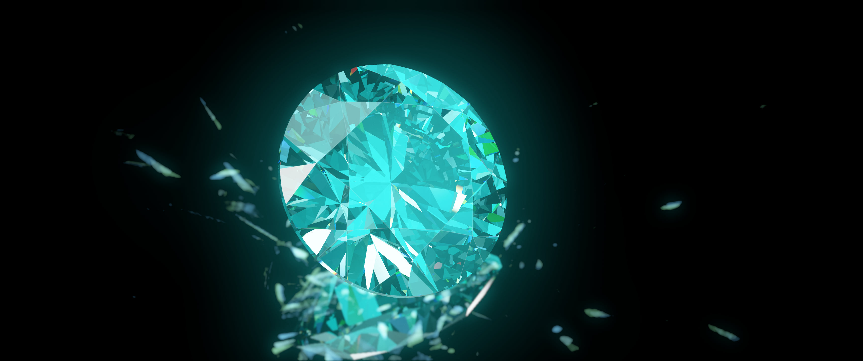 Teal Diamond ultrawide wallpaper, 3440 × 1440