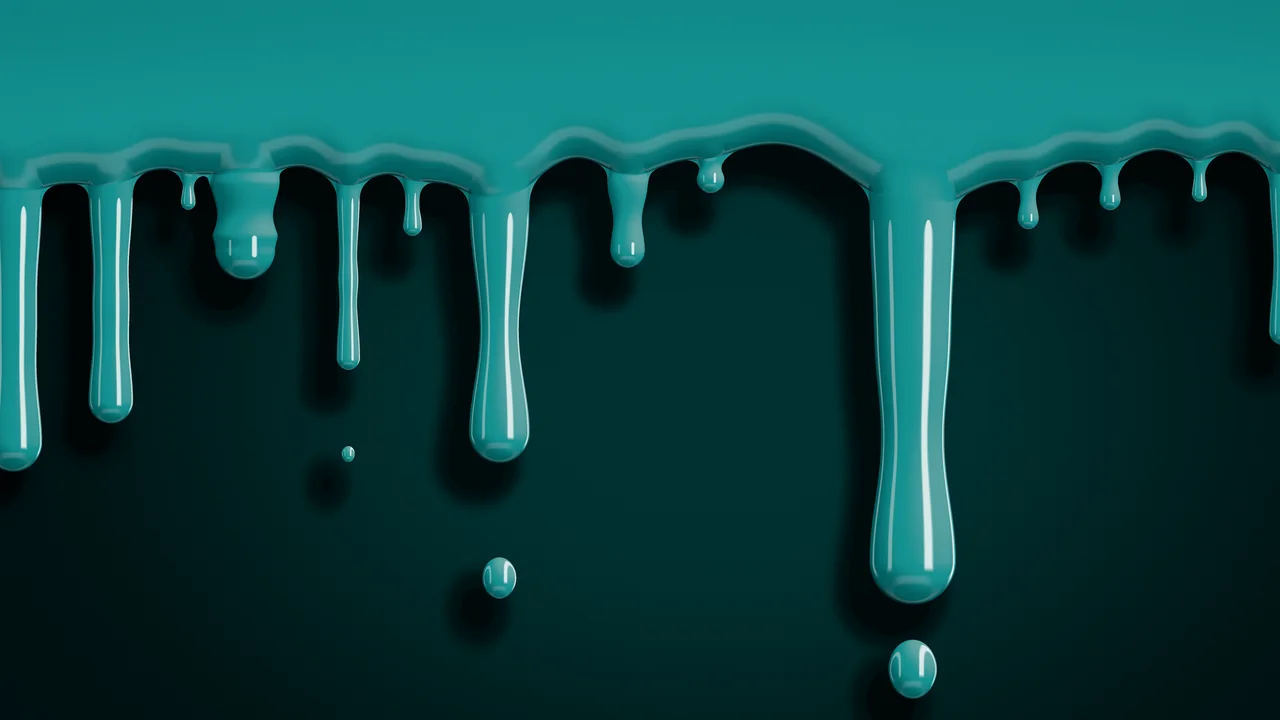Teal Dripping Slime desktop wallpaper in 4K