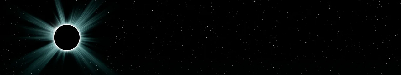 Teal Eclipse triple monitor wallpaper, 7680 × 1440