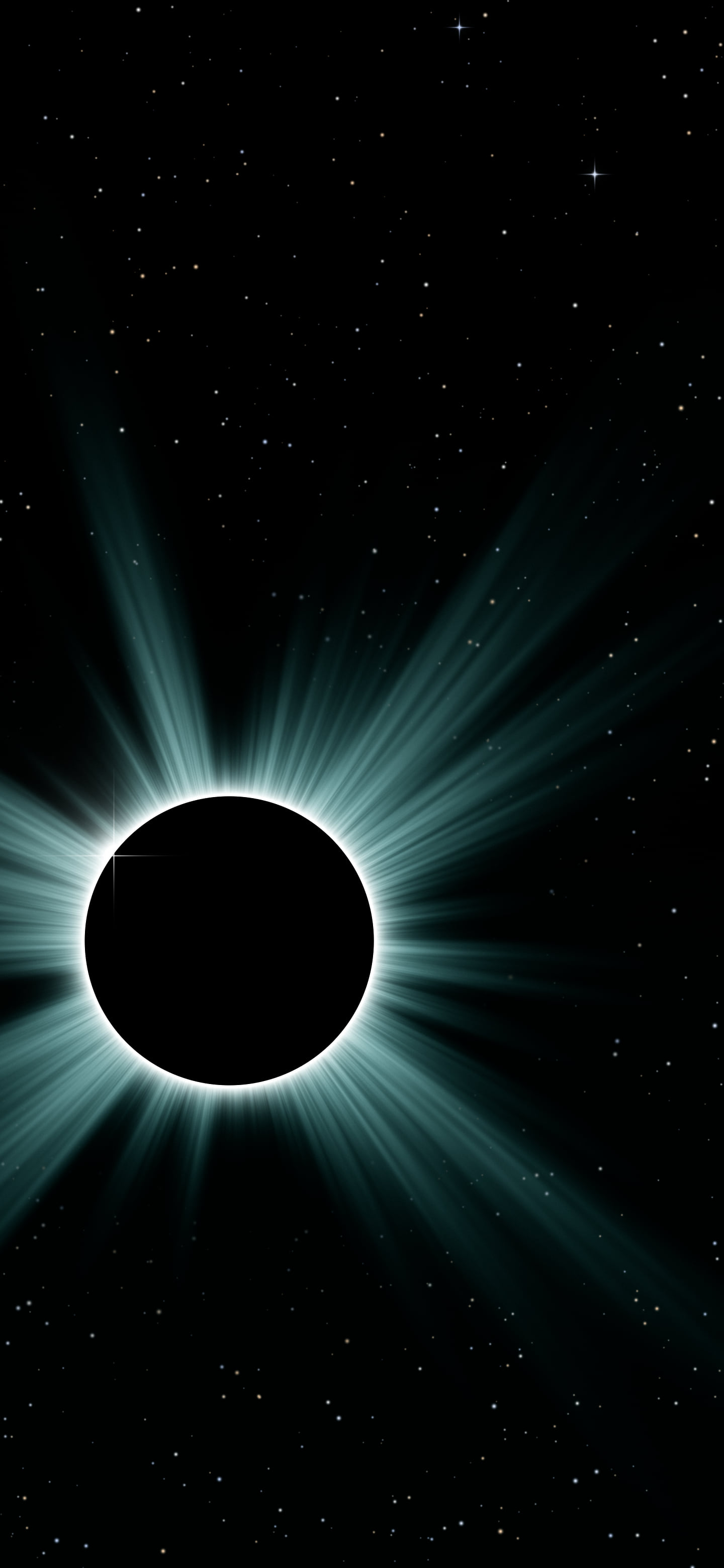 Teal Eclipse wallpaper for iPhone and Android