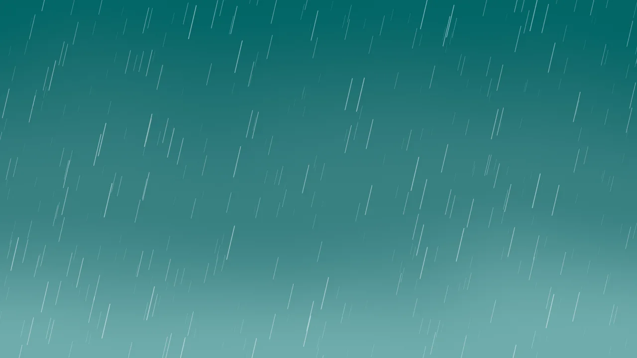 Teal Falling Rain desktop wallpaper in 4K