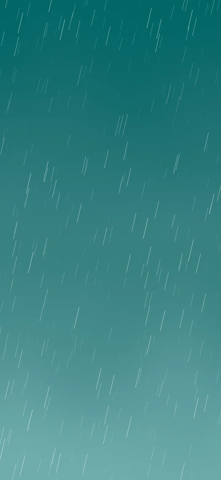 Teal Falling Rain wallpaper for iPhone and Android