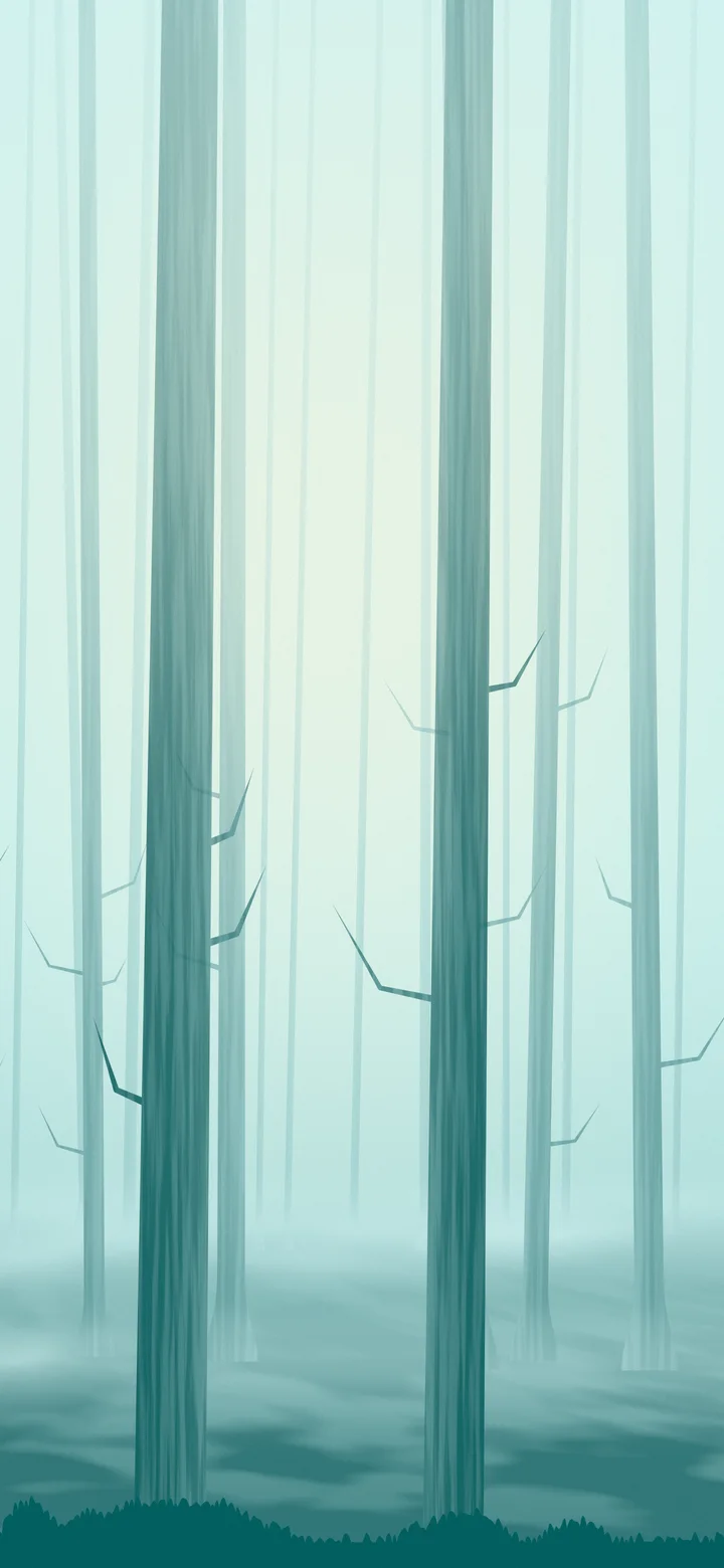 Teal Forest Trees wallpaper for iPhone and Android
