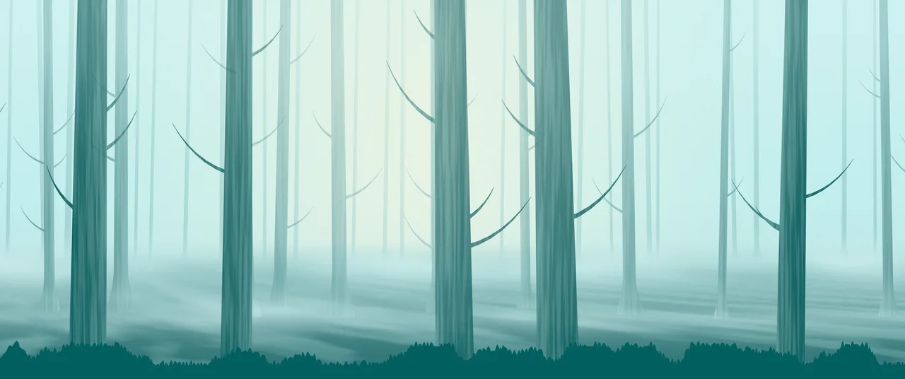 Teal Forest Trees ultrawide wallpaper, 3440 × 1440
