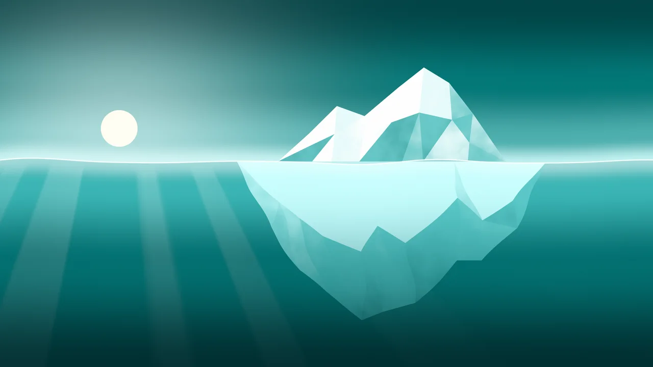 Teal Iceberg desktop wallpaper in 4K