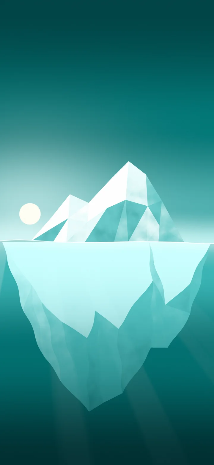 Teal Iceberg wallpaper for iPhone and Android