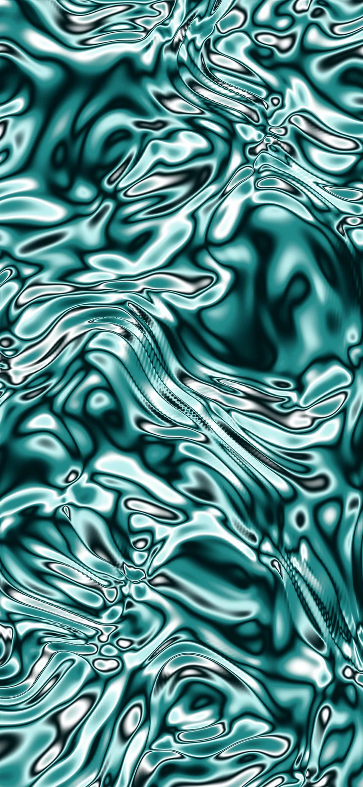 Teal Liquid Chrome wallpaper for iPhone and Android