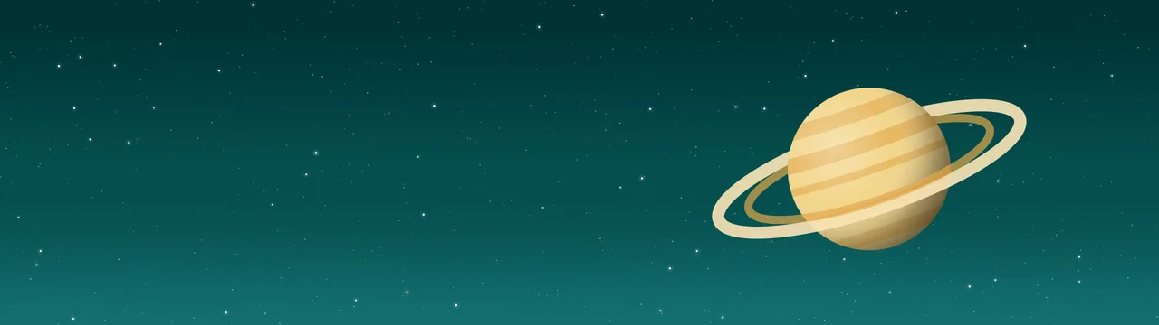 Teal Ringed Planet dual monitor wallpaper, 7680 × 2160