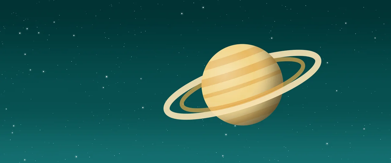Teal Ringed Planet ultrawide wallpaper, 3440 × 1440