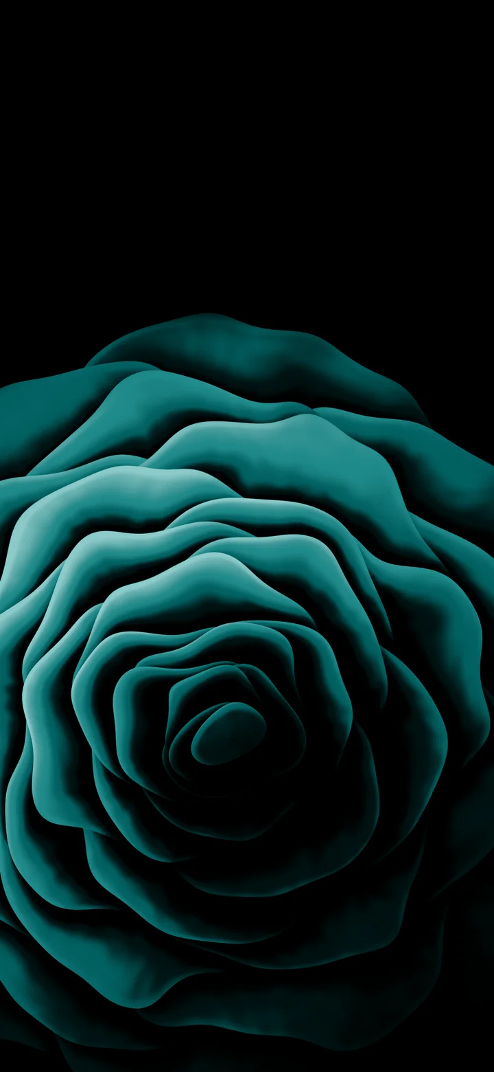 Teal Rose from Above wallpaper for iPhone and Android