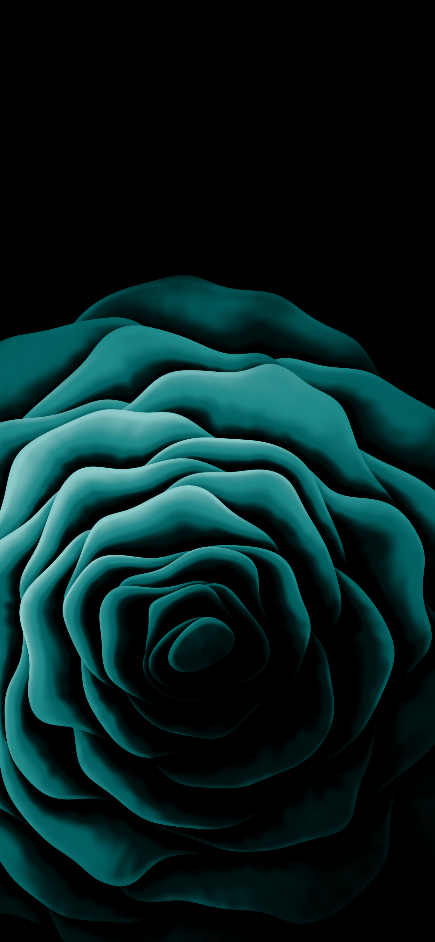 Teal Rose from Above wallpaper for iPhone and Android
