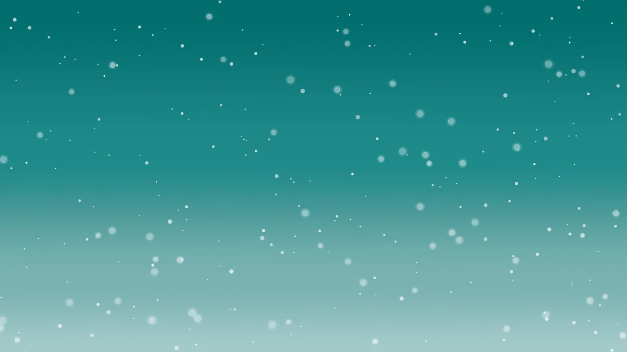 Teal Snowfall desktop wallpaper in 4K