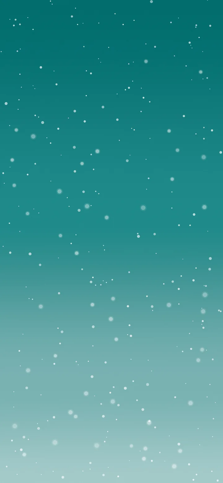 Teal Snowfall wallpaper for iPhone and Android