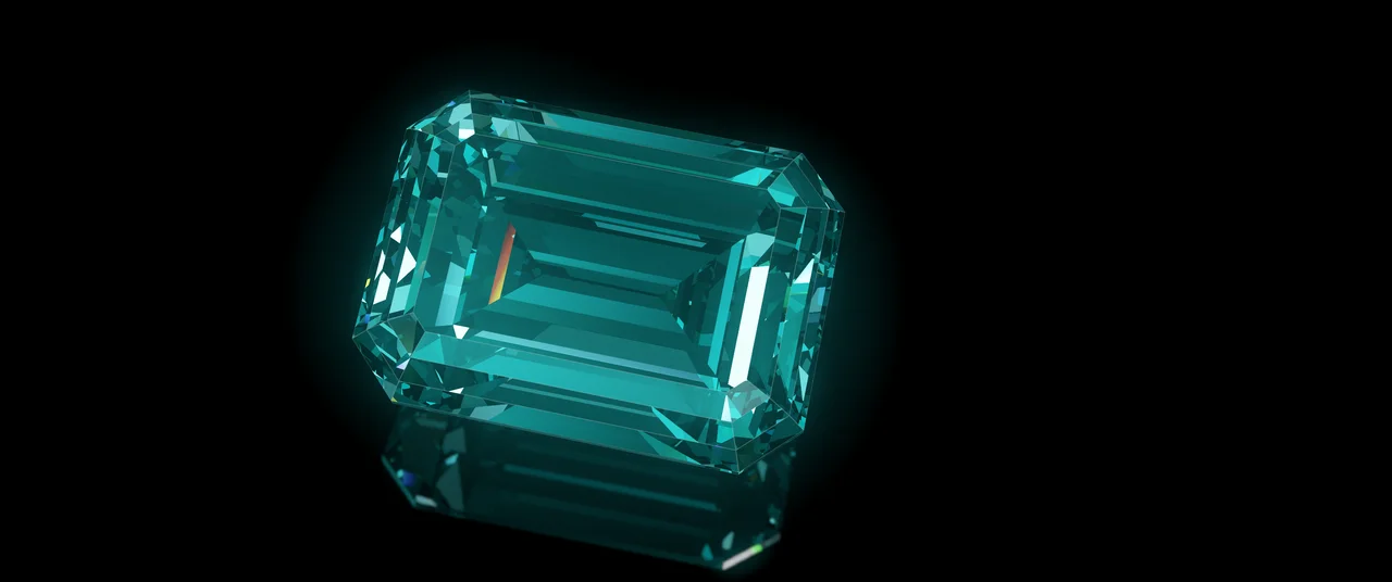 Teal Step Cut Diamond ultrawide wallpaper, 3440 × 1440