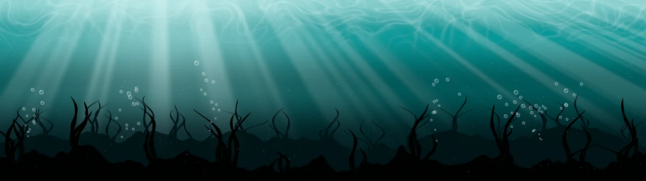 Teal Underwater dual monitor wallpaper, 7680 × 2160