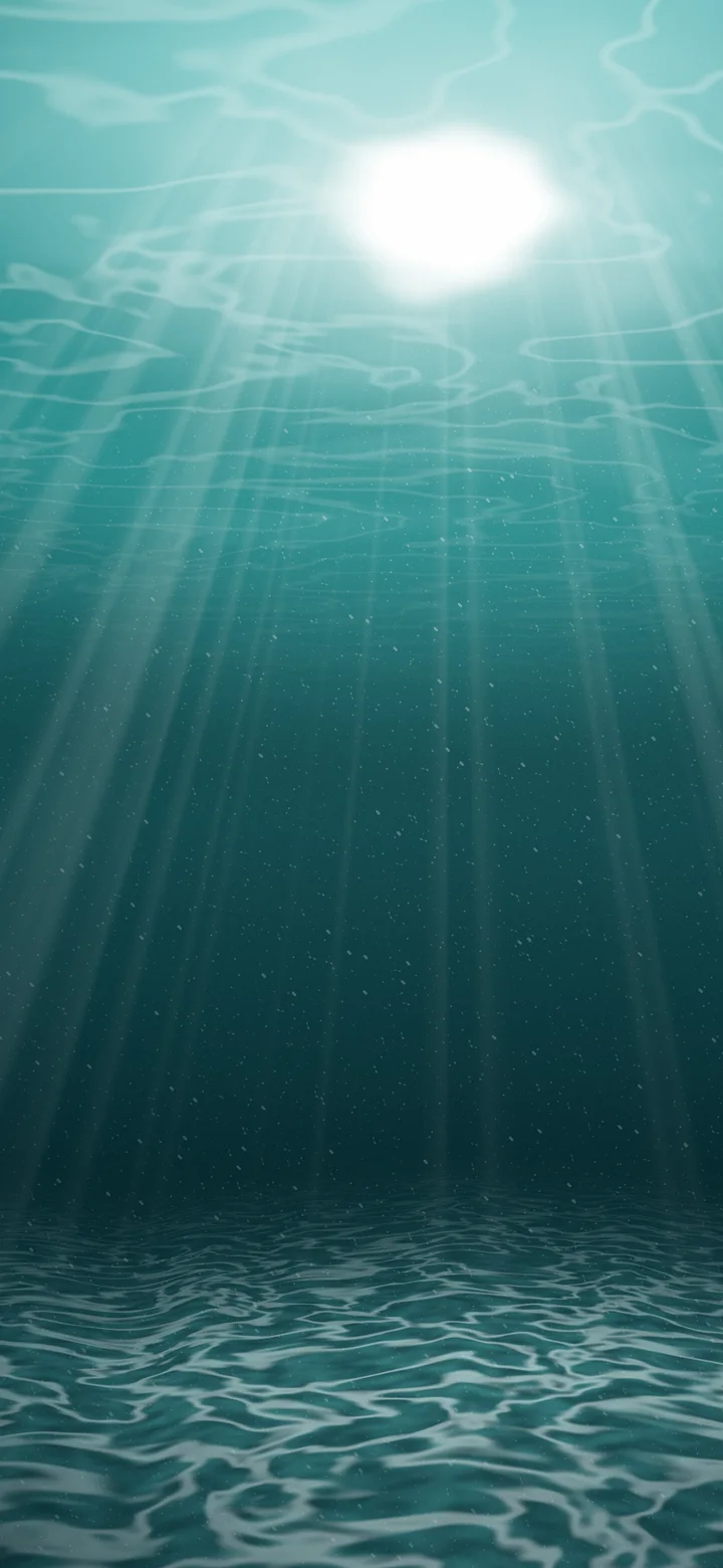 Teal Underwater Sun Rays wallpaper for iPhone and Android