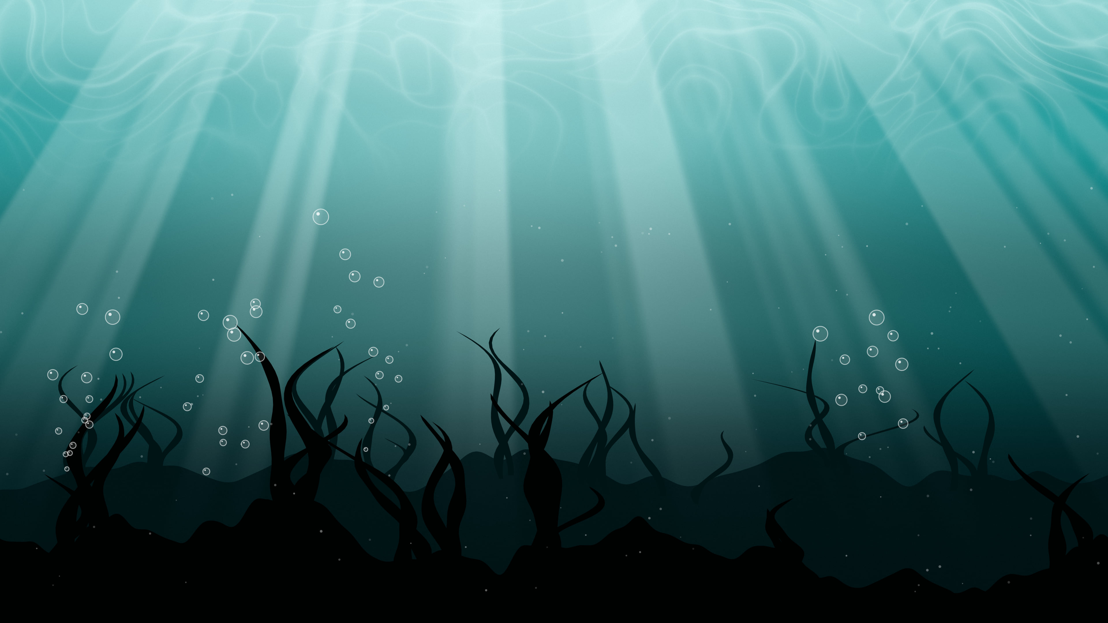 Teal Underwater desktop wallpaper in 4K