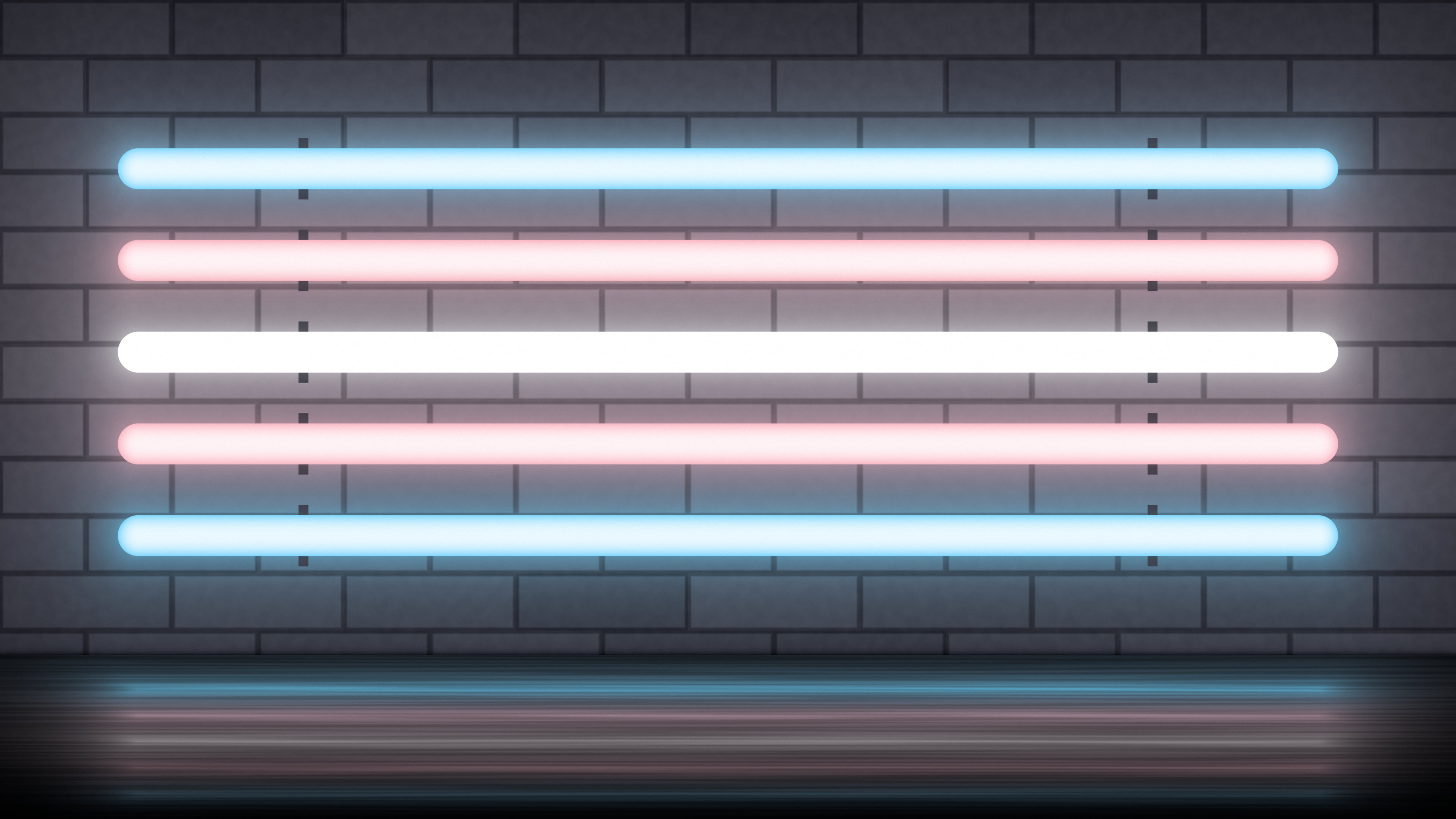 Trans Neon Pride Flag desktop wallpaper in 4K