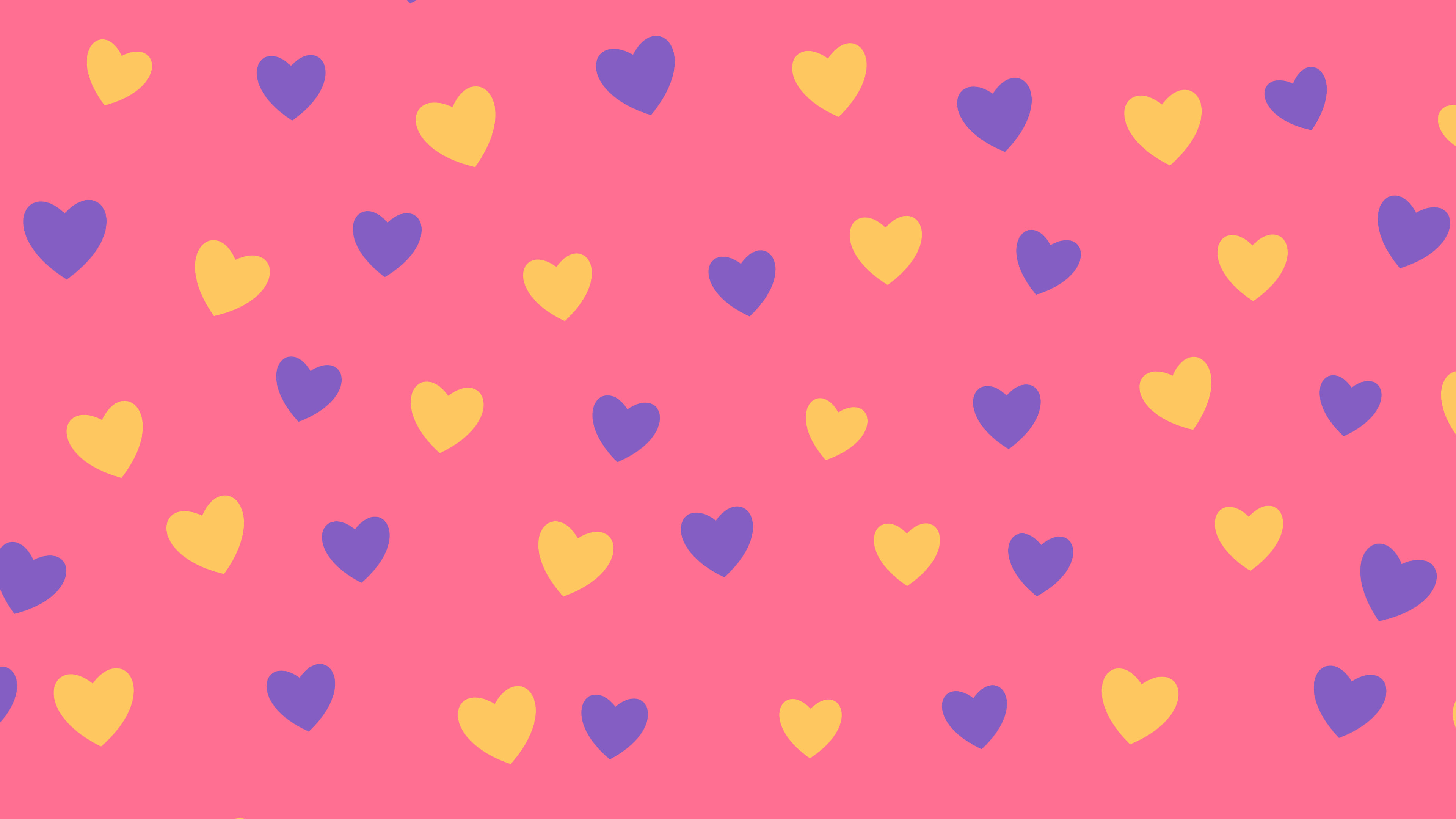 Tropical Heart Pattern desktop wallpaper in 4K