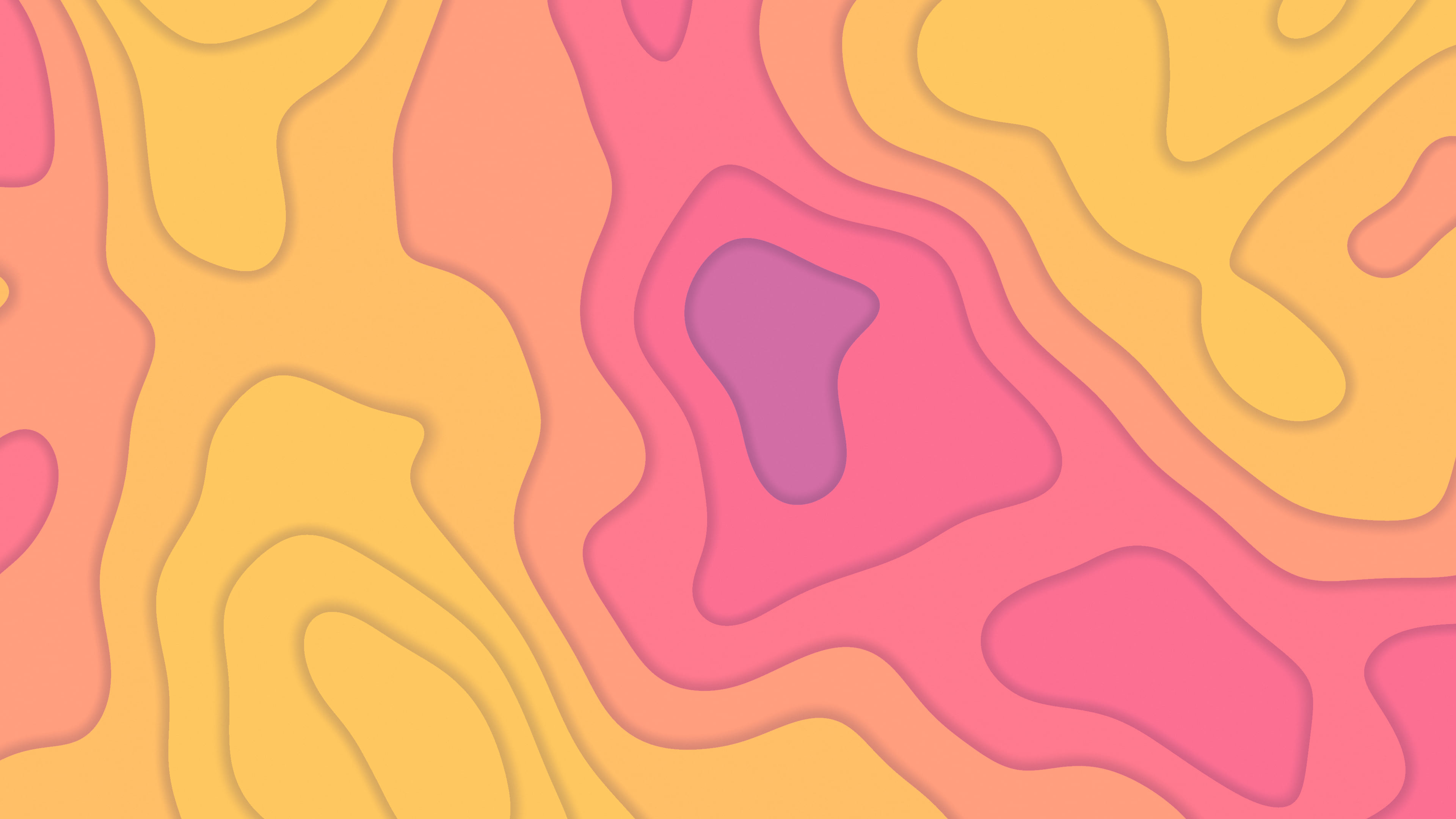 Tropical Layered Topographic desktop wallpaper in 4K