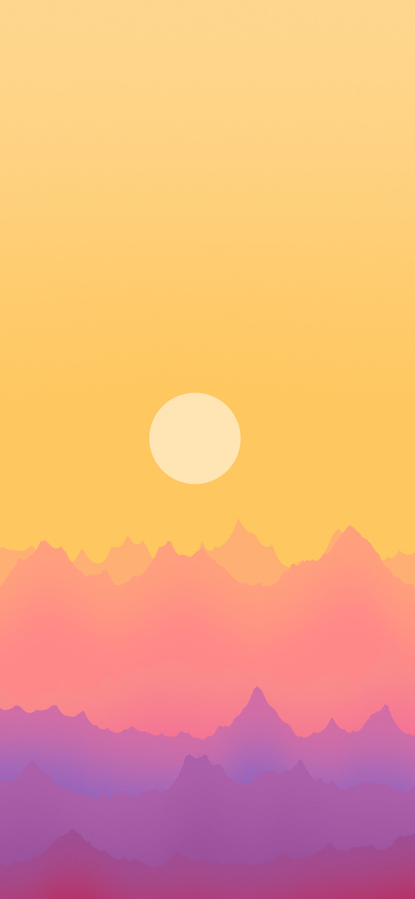 Tropical Minimalist Mountain Landscape wallpaper for iPhone and Android