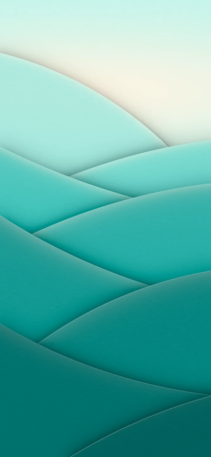 Turquoise 3D Paper Cut Abstract Arcs wallpaper for iPhone and Android