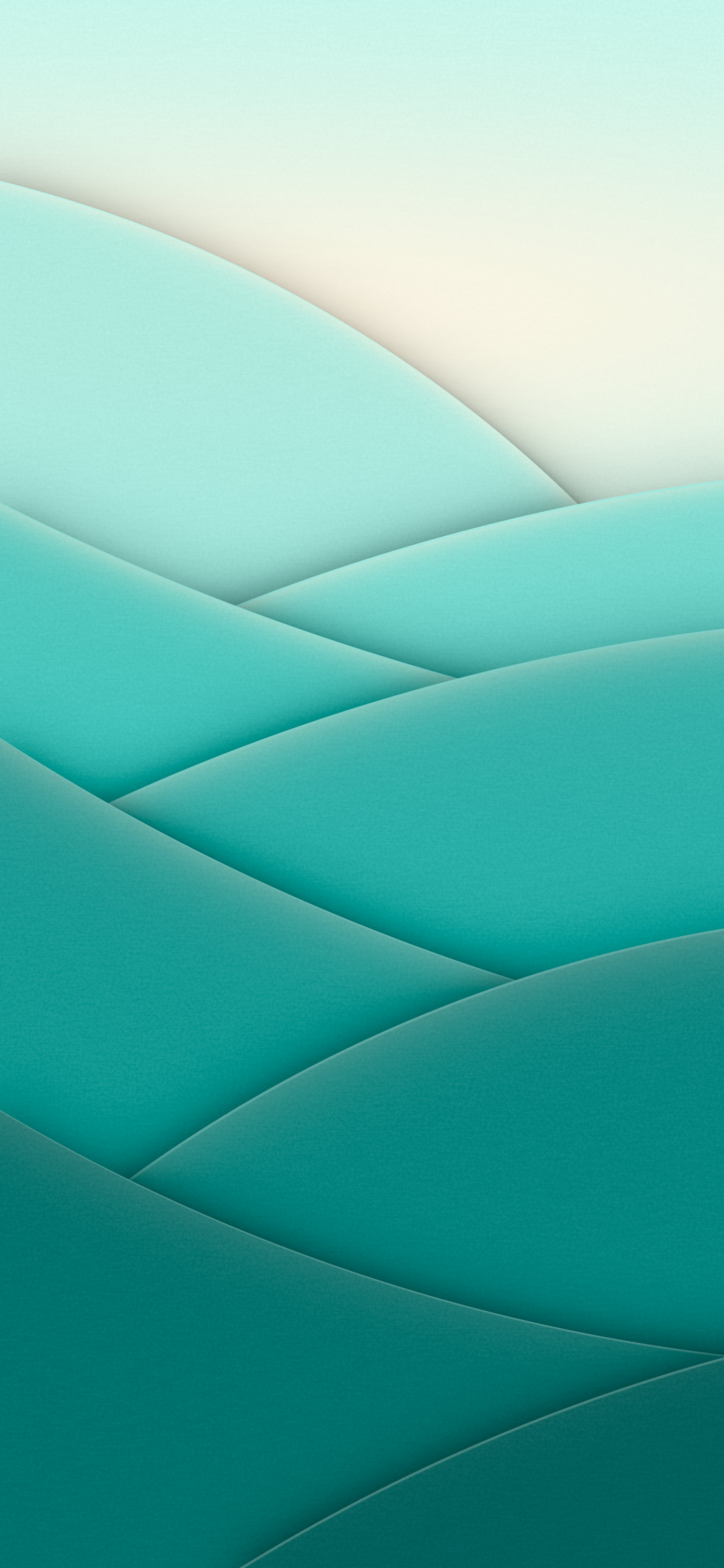 Turquoise 3D Paper Cut Abstract Arcs wallpaper for iPhone and Android