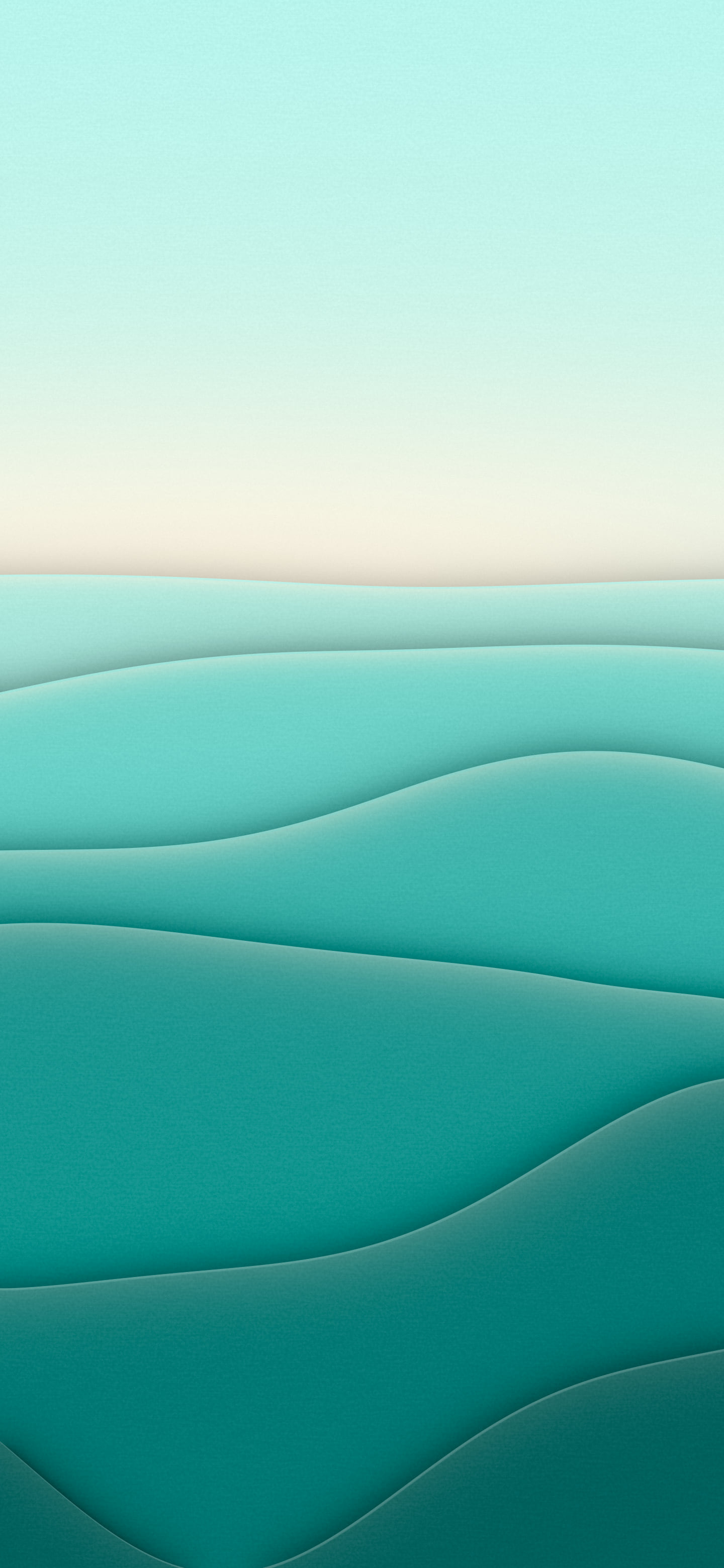 Turquoise 3D Paper Cut Abstract Layers wallpaper for iPhone and Android