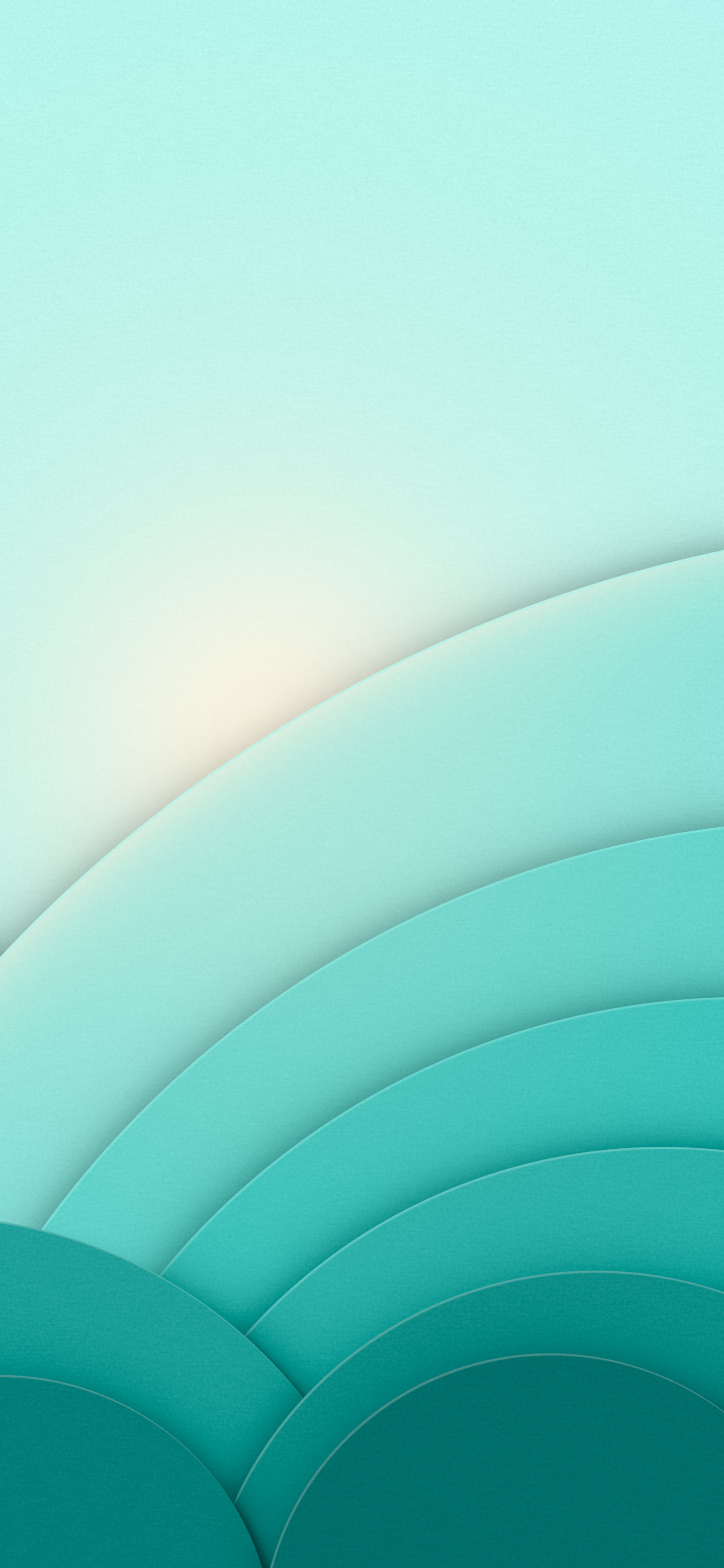 Turquoise 3D Paper Cut Geometric Circles wallpaper for iPhone and Android