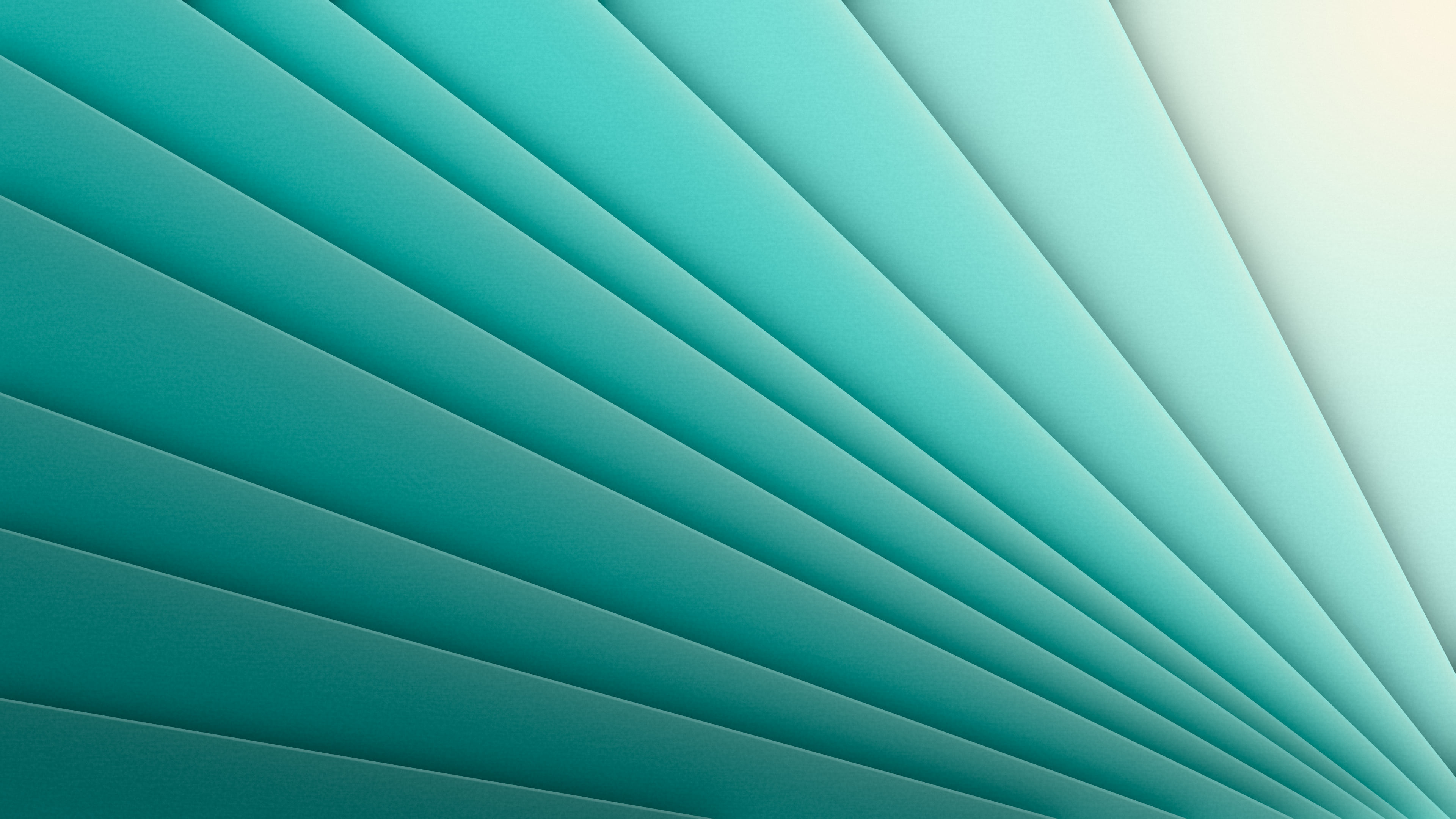 Turquoise 3D Paper Cut Geometric Fan desktop wallpaper in 4K