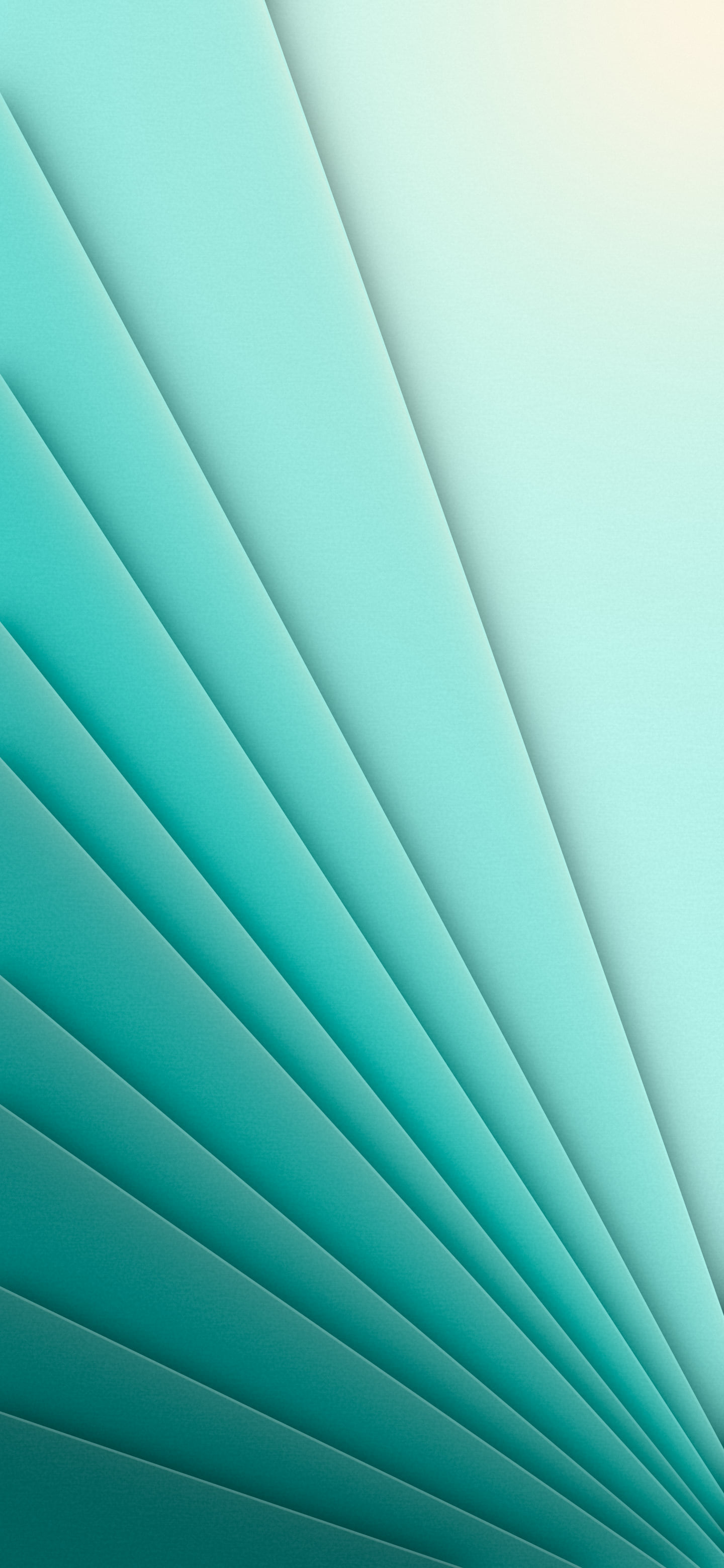 Turquoise 3D Paper Cut Geometric Fan wallpaper for iPhone and Android