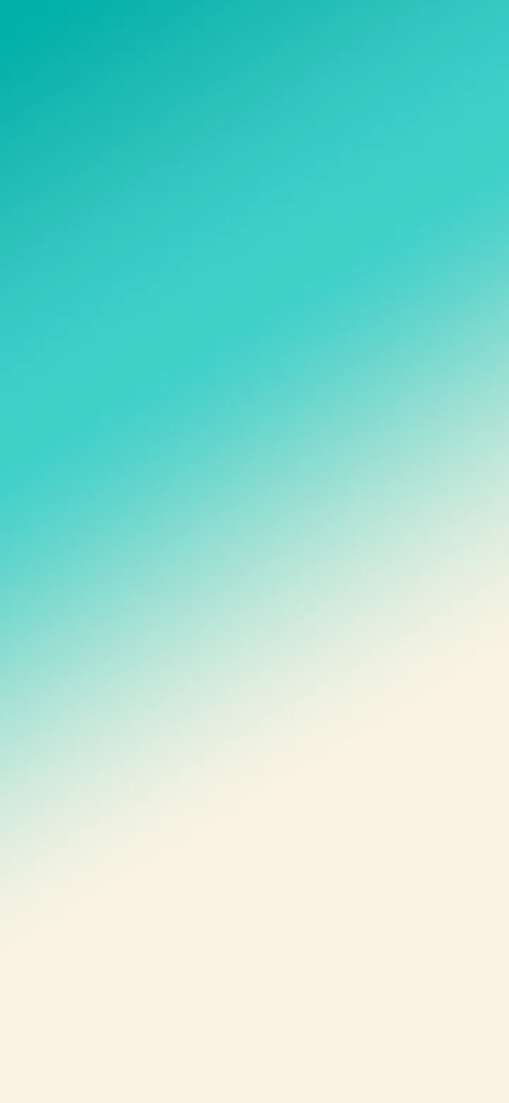 Turquoise and Cream Diagonal Ombre Gradient wallpaper for iPhone and Android