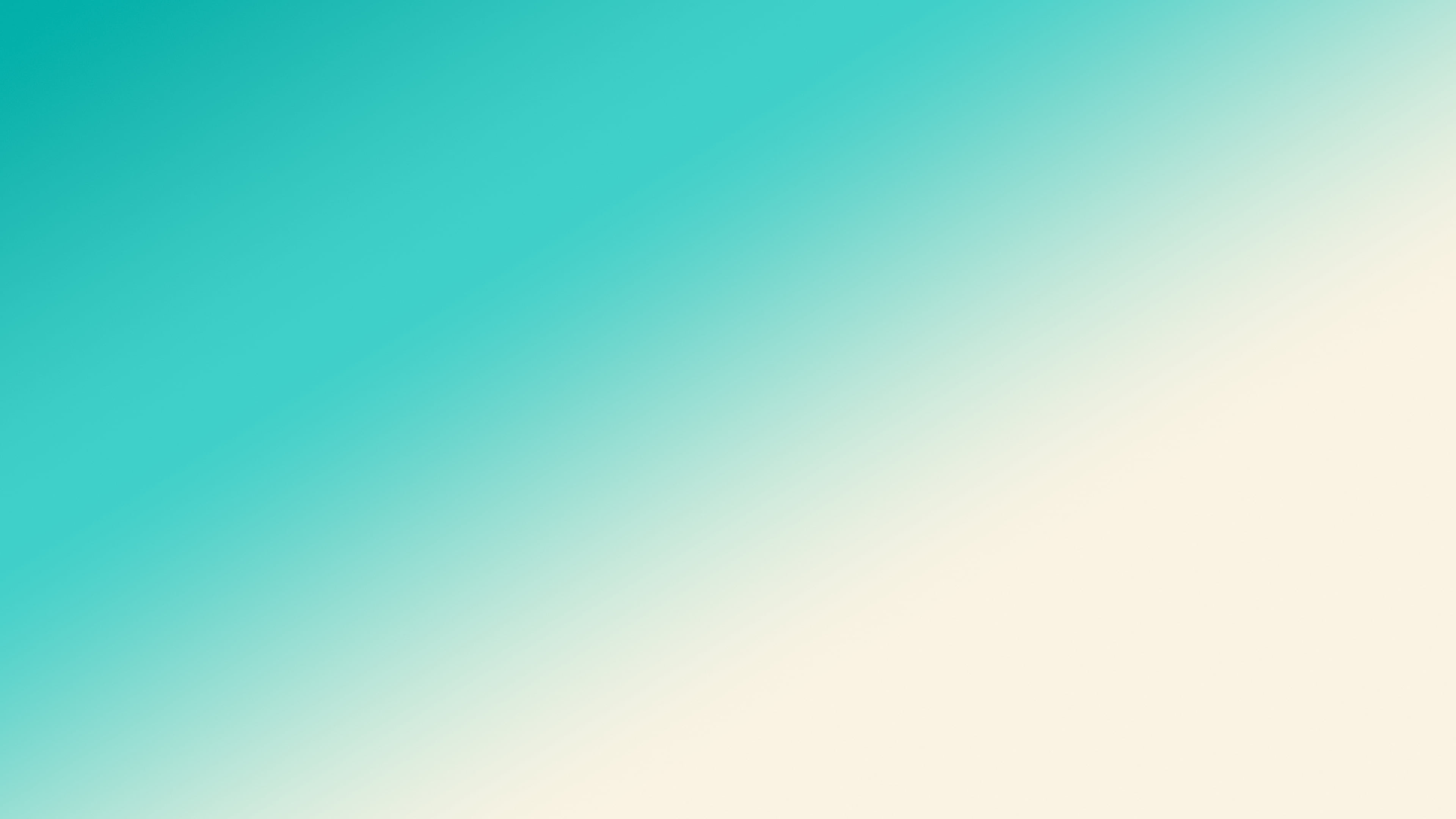 Turquoise and Cream Diagonal Ombre Gradient desktop wallpaper in 4K