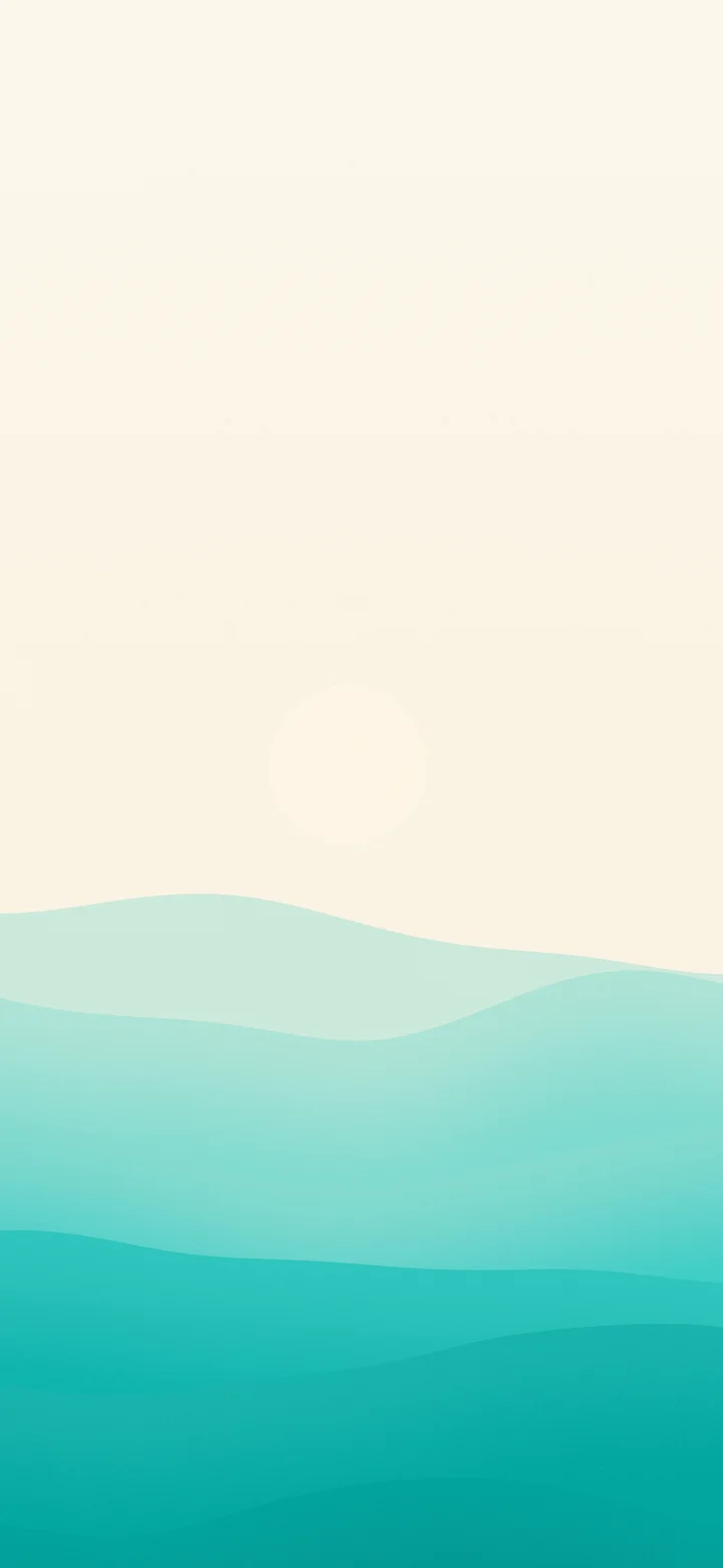 Turquoise and Cream Minimalist Desert Dunes wallpaper for iPhone and Android